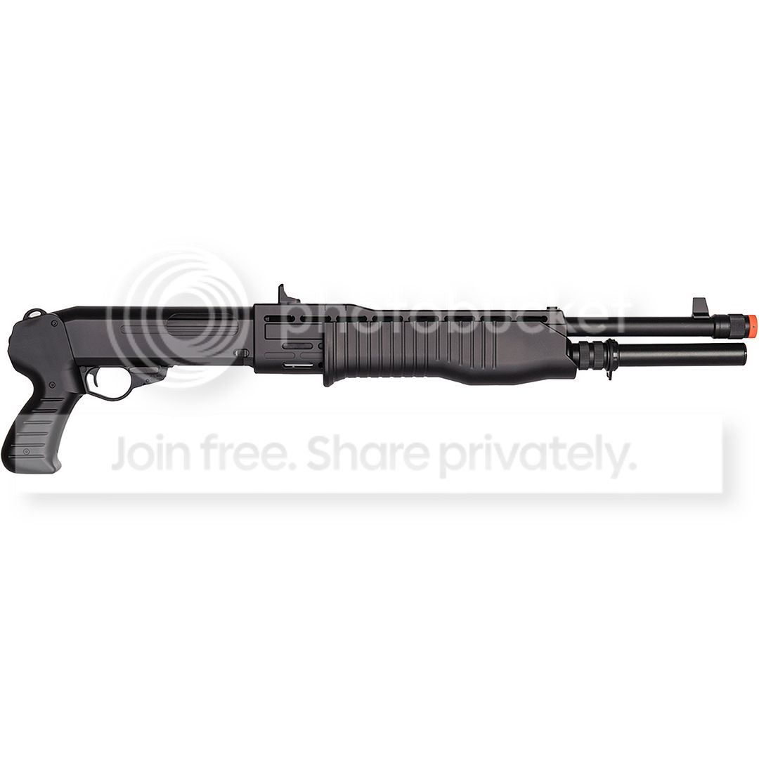 TRISHOT SPAS 12 SHOOTS 3 BBs SPRING AIRSOFT PUMP SHOTGUN RIFLE GUN w
